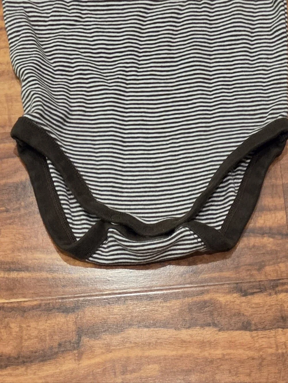 Janie and Jack GUC 12-18 Months Brown Striped Bodysuit with Dachshund Applique